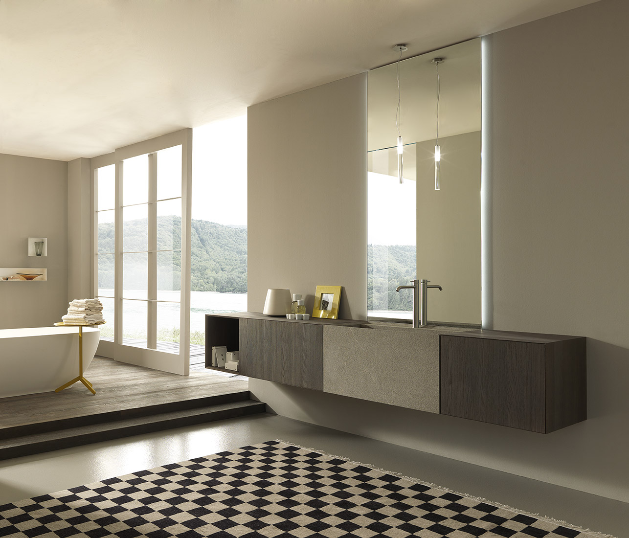 Meuble de salle de bain moderne à montpellier porto venere