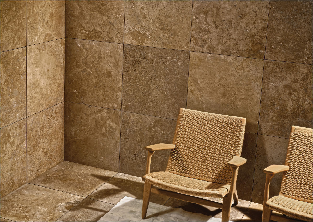 Salle de bain en travertin naturel ou en grès cérame? porto venere